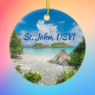 Décoration En Céramique Photo de la plage de St. John U S Virgin Islands