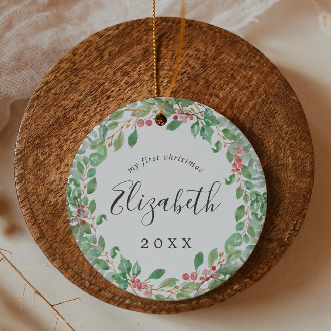 Décoration En Céramique Photo de Noël de la verdure du bébé (Créateur téléchargé)