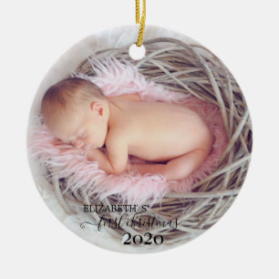 Décoration En Céramique Photo de Noël des premières vacances