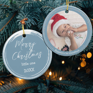 Décoration En Céramique Photo de Noël du 1er bébé moderne