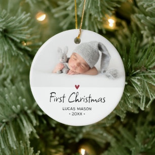 Décoration En Céramique Photo de Noël moderne bébé