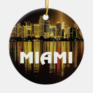 Décoration En Céramique Photo de nuit de Miami la Floride