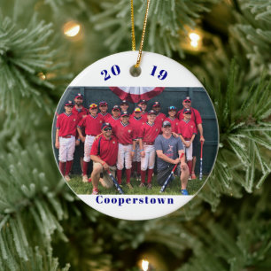 Décoration En Céramique Photo d'équipe de Cooperstown / Souvenir personnal