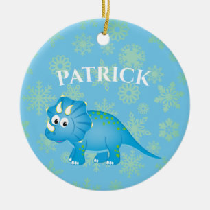 Décoration En Céramique Photo Dinosaur Cute Blue Kids