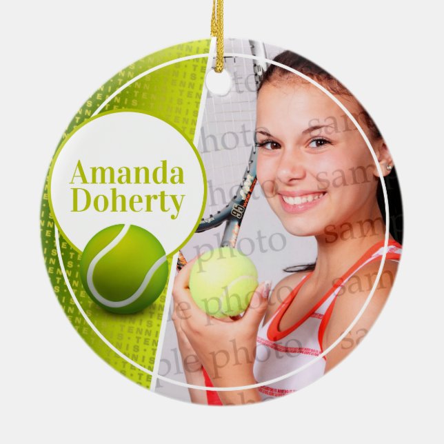 Décoration En Céramique Photo du joueur | Tennis Sport (Dos)