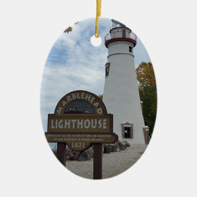 Décoration En Céramique Photo d'un phare de Marblehead (Devant)