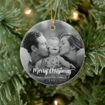 Photo minimaliste de Noël moderne noir et blanc