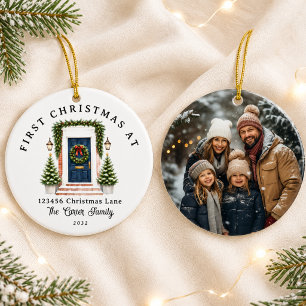 Décoration En Céramique Photo personnalisé du premier Noël dans notre nouv