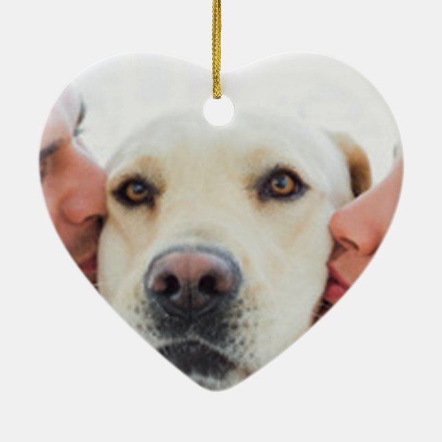 Décoration En Céramique Photo personnalisée couple photo Nom Mariage date (Dos)