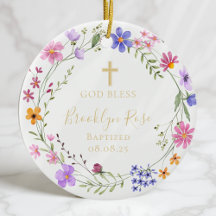 Photo personnalisée Fleur sauvage floral Baptême
