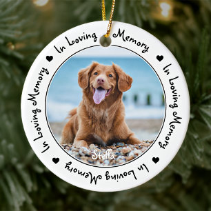 Décoration En Céramique Photo Pet Memorial Chien En Mémoire D'Amour