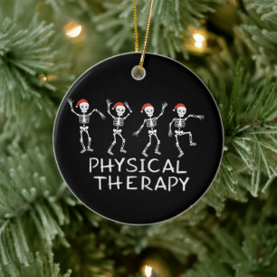 Décoration En Céramique Physiothérapeute Squelette Noël Étudiant DPT 