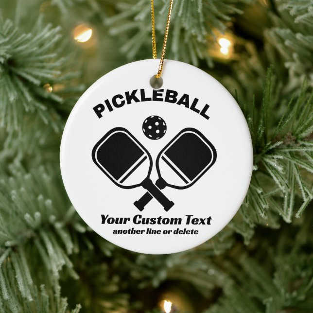 Décoration En Céramique Pickleball Club Pickleball Paddle & Ball Custom (Arbre)