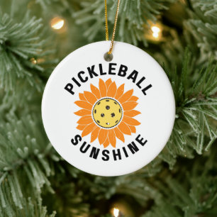Décoration En Céramique Pickleball soleil