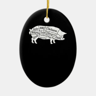 Décoration En Céramique Pig Parts Food BBQ Pinoy Adobo Amateurs Cadeau
