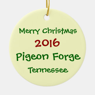 DÉCORATION EN CÉRAMIQUE PIGEON FORGE TENNESSEE VACANCES NOËL ORNAMENT