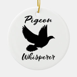 Décoration En Céramique Pigeon Whisperer pour un amoureux des oiseaux