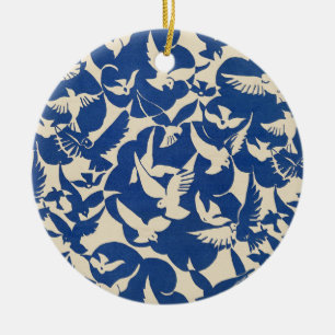 Décoration En Céramique Pigeons in White and blue Rijksmuseum Amsterdam