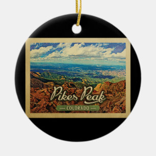 Décoration En Céramique Pikes Peak Colorado Vintage voyage