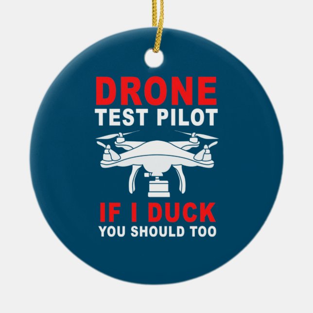 Décoration En Céramique Pilote d'essai de drone (Devant)