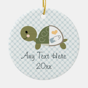 Décoration En Céramique Pin bleu de couche-culotte d'ornement de tortue de