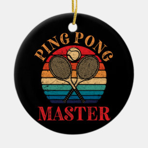 Décoration En Céramique Ping Pong Master Table Tennis Paddle