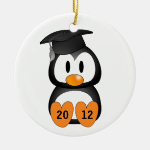 Décoration En Céramique Pingouin personnalisable d'obtention du diplôme