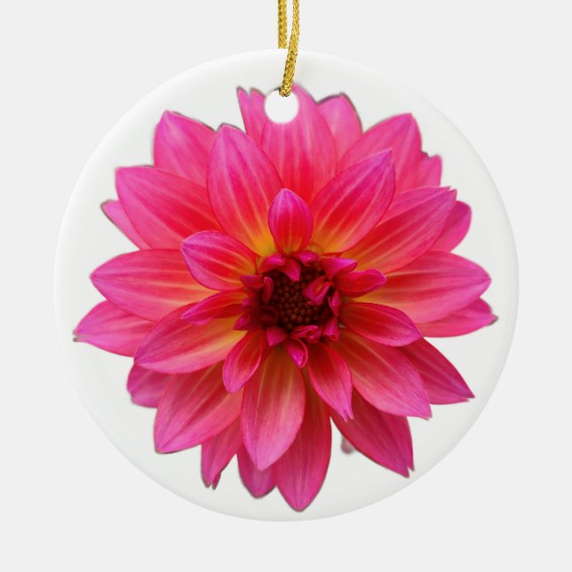 Décoration En Céramique Pink Dahlia Ornament (Devant)