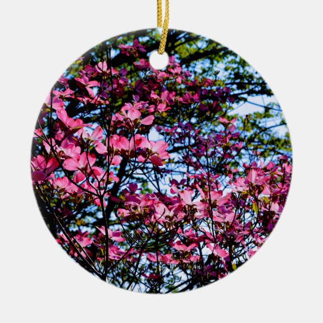 Décoration En Céramique Pink flowering Dogwood tree (Devant)