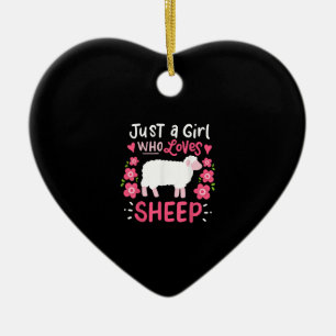Décoration En Céramique Pink Sheep   Just A Girl Who Loves Sheep Venin