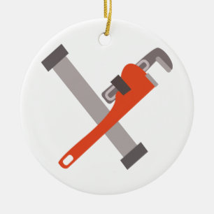 Décoration En Céramique Pipe Et Wrench