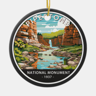 Décoration En Céramique Pipestone Monument National Minnesota Circle