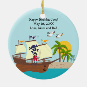 Décoration En Céramique Pirate kid birthday