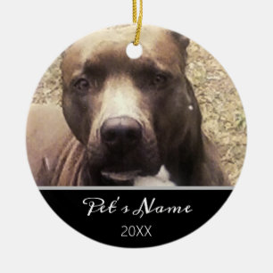 Décoration En Céramique Pitbull Chien personnalisé Animaux de compagnie No