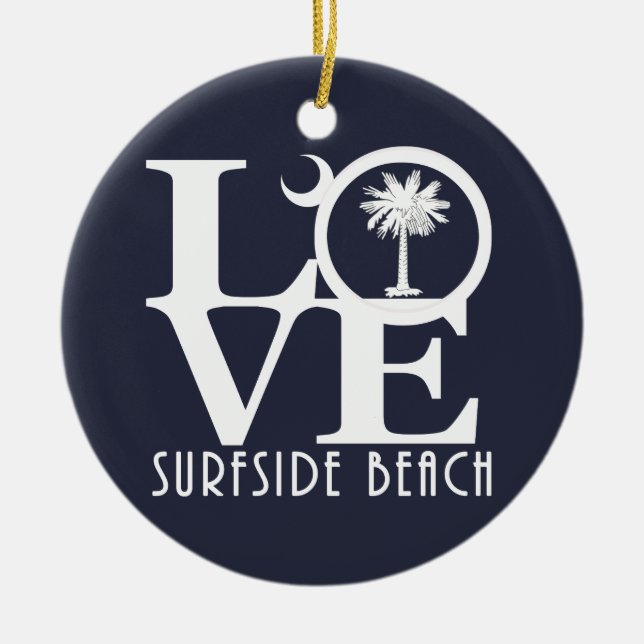 Décoration En Céramique Plage de Surfside d'AMOUR (Devant)
