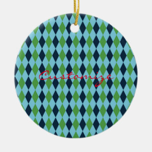 Décoration En Céramique Plaid diamant Rockabily Thunder_Cove