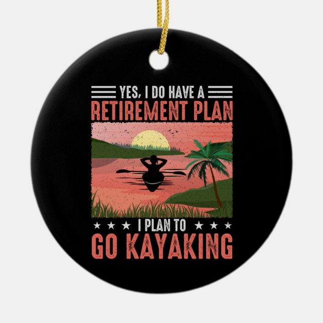 Décoration En Céramique Plan de retraite Kayak (Devant)