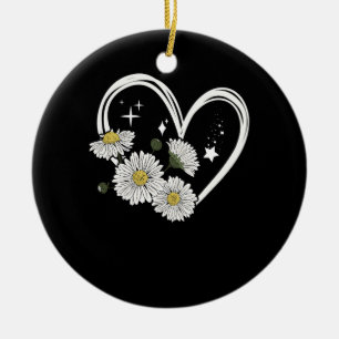 Décoration En Céramique Plan Du Coeur Avec Fleurs Faisées Oopsie Fille Fai