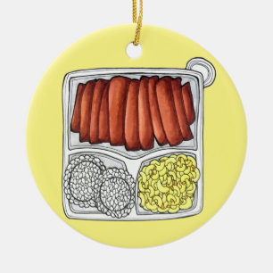 Décoration En Céramique Plate de cuisine hawaïenne Déjeuner Riz Macaroni S