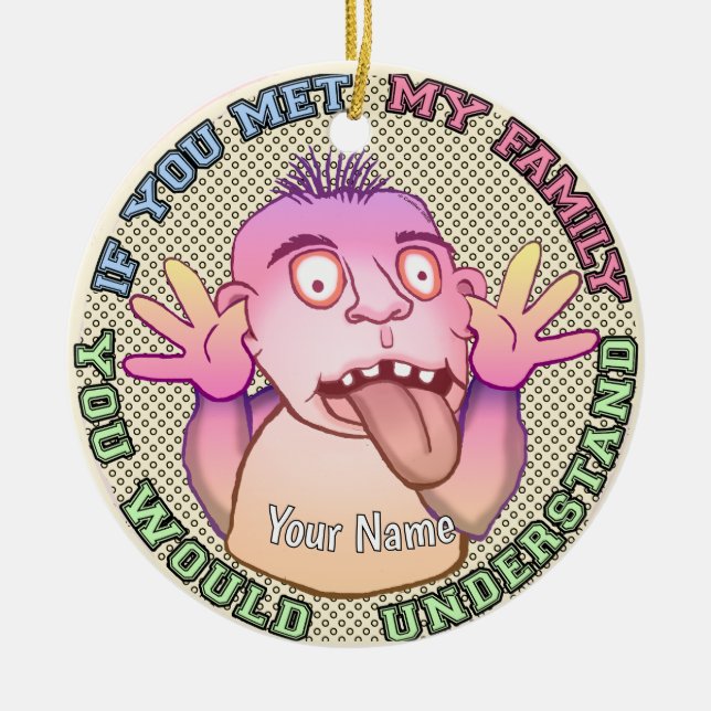 Décoration En Céramique Playful family face (Devant)