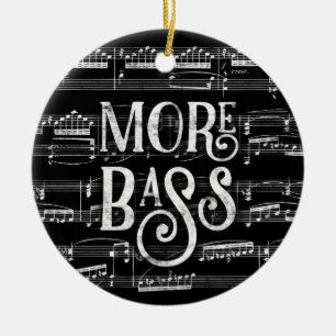 Décoration En Céramique Plus Bass Chalkboard - Black White Music