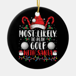 Décoration En Céramique Plus susceptible de jouer au golf avec le Père Noë