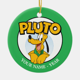 Décoration En Céramique Pluto   Caricature Avec Nom Ajouter Votre Nom