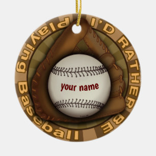 Décoration En Céramique Plutôt jouer au baseball 