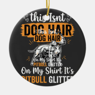Décoration En Céramique Poils de chien Pitbull Pailleté Drôle de chien