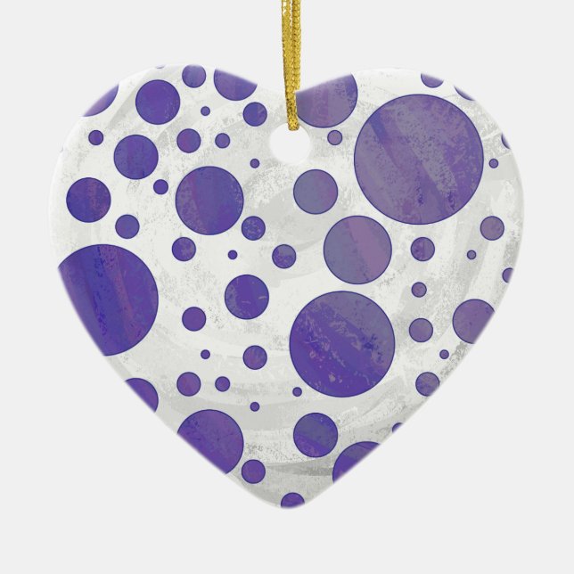 Décoration En Céramique Pointe Polka Smear Blueberry (Devant)