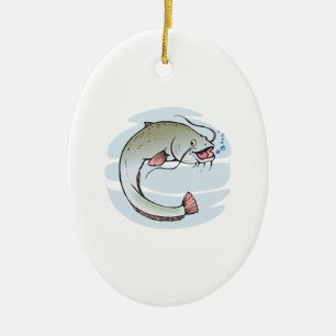 Décoration En Céramique Poisson-chat