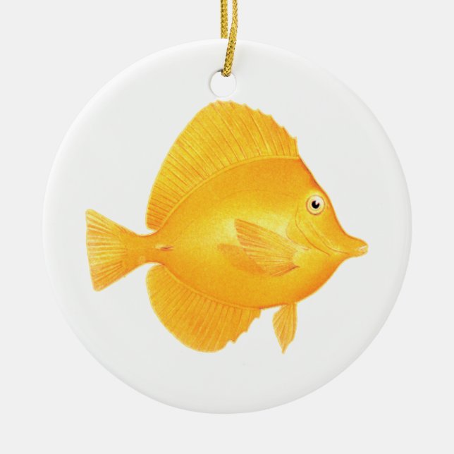 Décoration En Céramique Poissons jaunes de Tang (Devant)