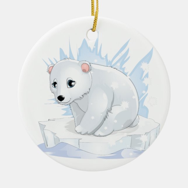 Décoration En Céramique Polar Bear Ceramic Ornament (Devant)