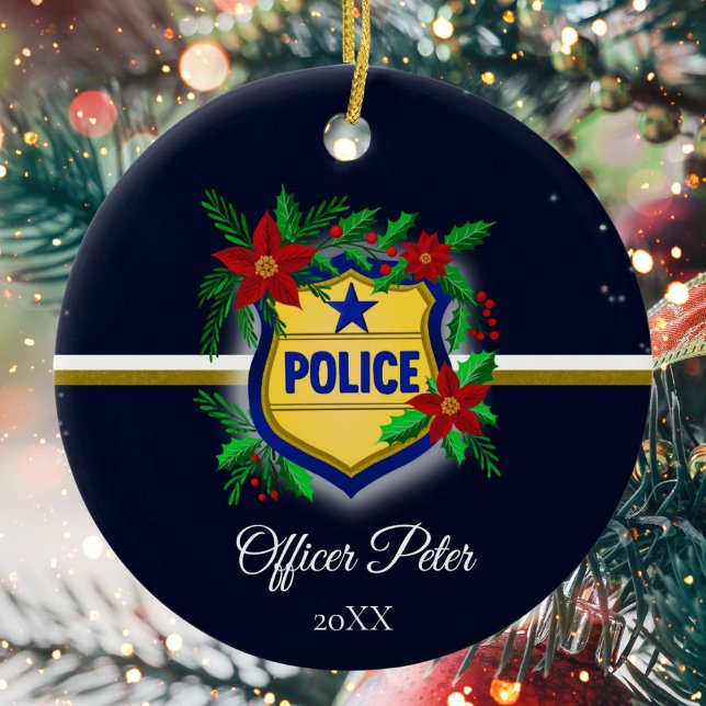 Décoration En Céramique Police Christmas Elegant Holiday Party (Créateur téléchargé)